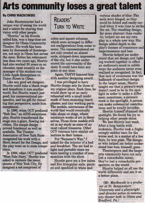 From the Olean Times Herald - Sep 26, 2001