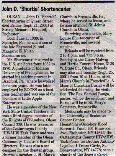 Olean Times Herald -- 9-22-01